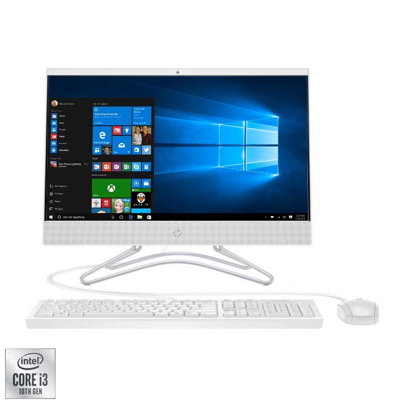 Sistem All-in-One HP 200 G4 cu procesor Intel® Core™ i3-10110U pana la 4.10 GHz, Comet Lake, 21.5