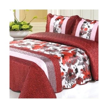 Cuvertura de Pat din Matase + 2 Fete de Perna, Pat 2 Persoane , culoare bordo Cuvertura de Pat din Matase + 2 Fete de Perna, Pat 2 Persoane , culoare bordo