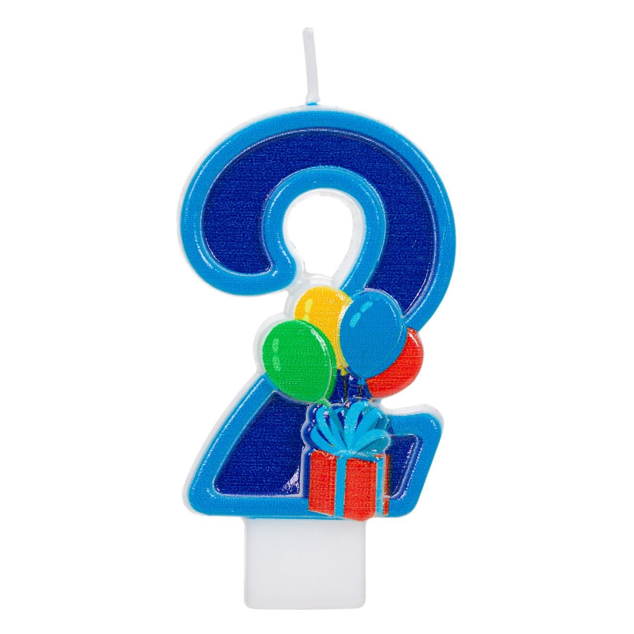 Lumanare albastra cu baloane, Zola, cifra 2