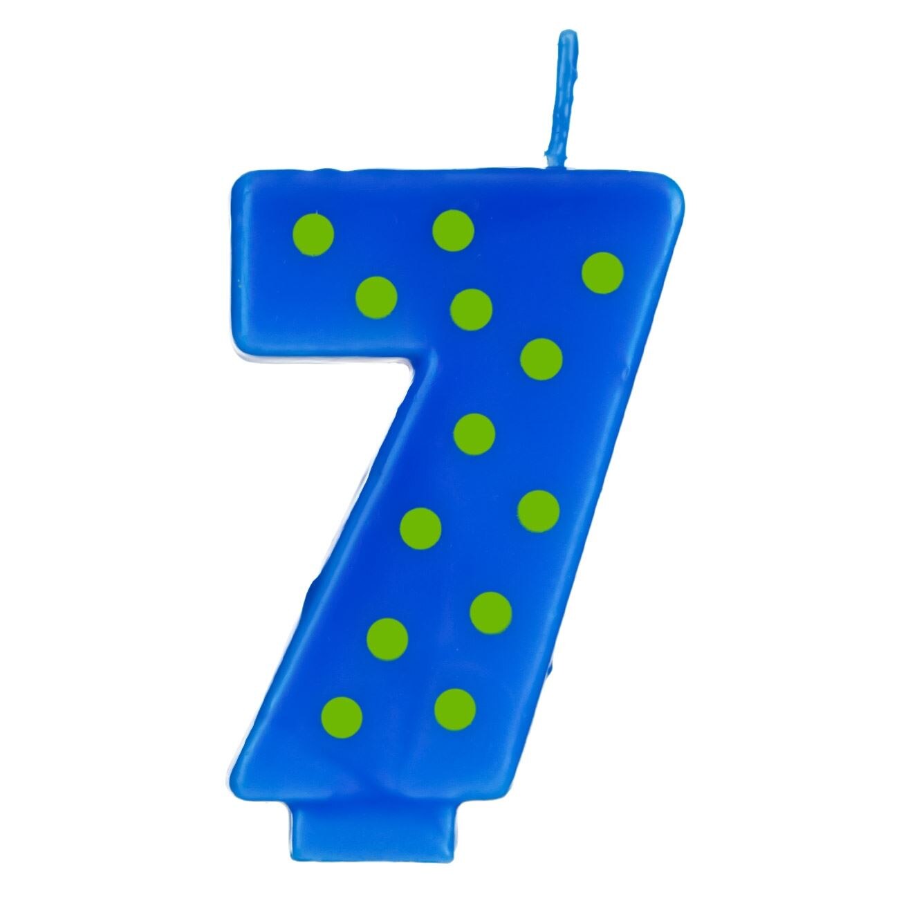 Lumanare albastra cu buline, Zola, cifra 7