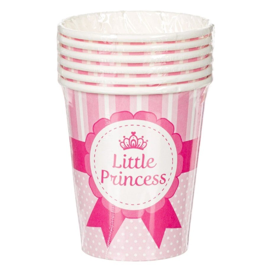 Pahare de carton, Zola, Little Princess, 270ml, set 6 bucati