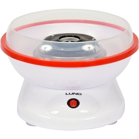 Aparat pentru facut Vata de Zahar pe bat, Lund, Putere 450W cu 10 Betisoare si lingura Incluse, Culoare Alb