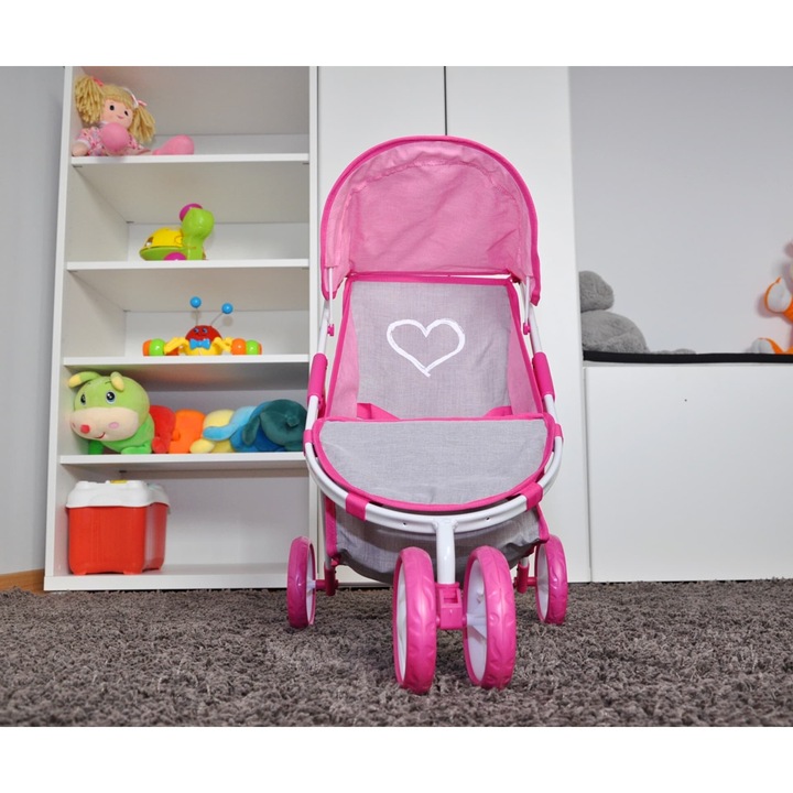 Carucior pentru papusi, Milly Mally Susie, Prestige Pink