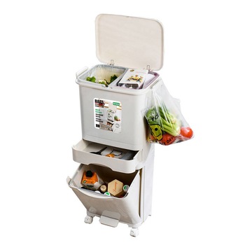 Cos pentru separarea deseurilor 46L, pe trei niveluri, Bass Polska Cos pentru separarea deseurilor 46L, pe trei niveluri, Bass Polska