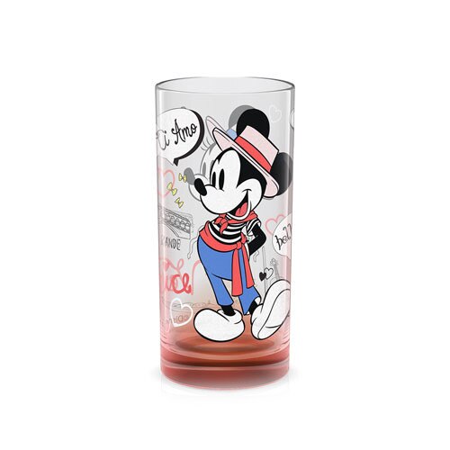 Pahar, Disney Cities Cup, Model Mickey Mouse in Venetia, Sticla, 270 ml, Rosu