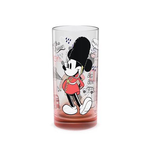 Pahar, Disney Cities Cup, Model Mickey Mouse in Londra, Sticla, 270 ml, Rosu