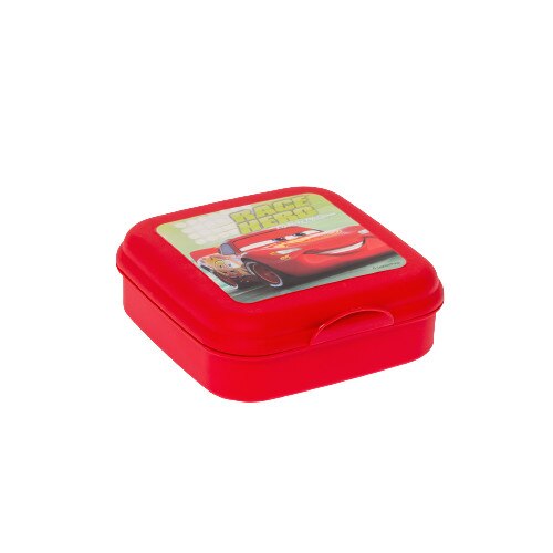 Cutie alimentara Disney, model Cars, Rosu, 15x15 cm
