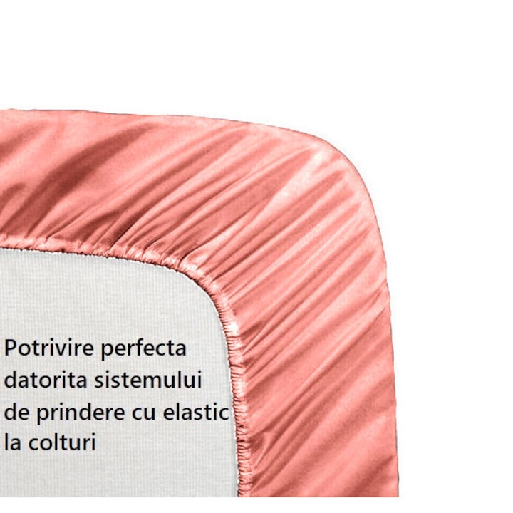 Чаршаф с ластик Розов 200 Х 200