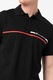 Champion, Tricou polo cu imprimeu logo contrastant European Classics, Negru, M