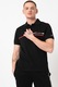 Champion, Tricou polo cu imprimeu logo contrastant European Classics, Negru, M