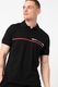 Champion, Tricou polo cu imprimeu logo contrastant European Classics, Negru, M