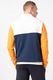 ELLESSE, Bluza sport cu model colorblock si imprimeu logo Superstar, Bleumarin/Alb/Oranj, L