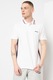 ELLESSE, Tricou polo cu accente cu model in dungi, Alb, M