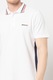 ELLESSE, Tricou polo cu accente cu model in dungi, Alb, M