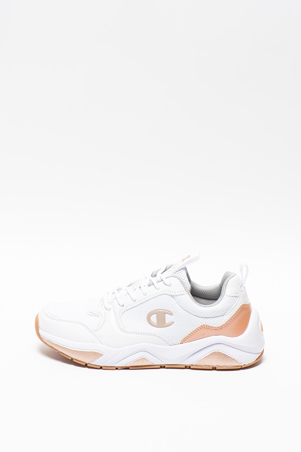 Champion, Pantofi sport din piele ecologica cu insertii din material textil Hilas