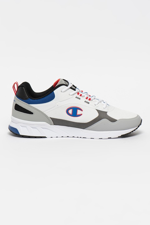 Champion, Pantofi sport cu model colorblock si detalii peliculizate Samuel, Alb/Gri/Albastru, 42