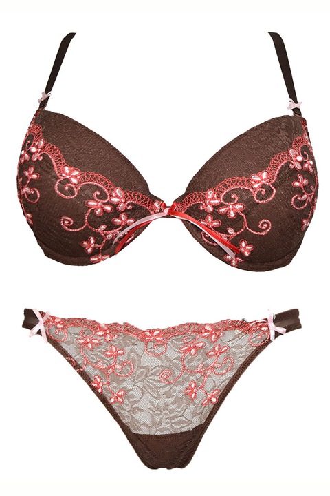 Női szett VENERASTYLE 091/571, Világosbarna/Korallszín