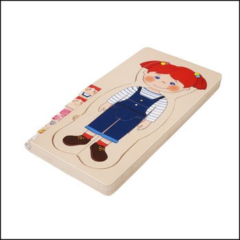 Puzzle lemn 5 straturi Corpul Uman Fata, 29 piese Puzzle lemn 5 straturi Corpul Uman Fata, 29 piese