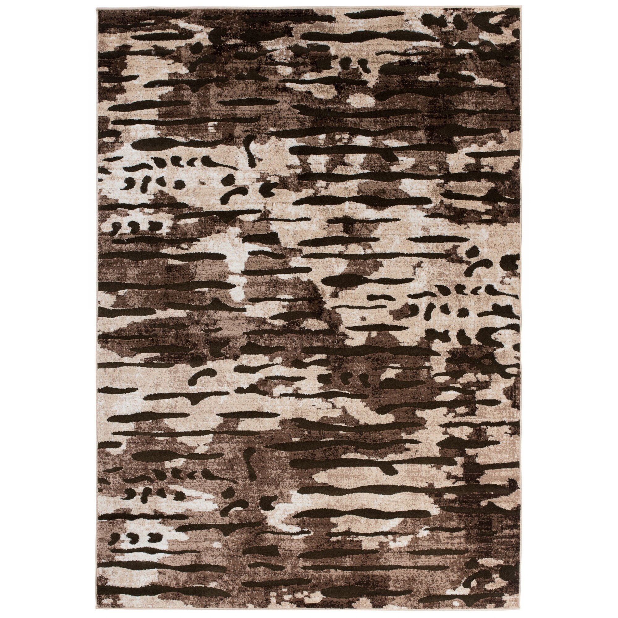 Covor Tango Modern Patchwork Abstract Chemex Q135A BOU maro 80x150