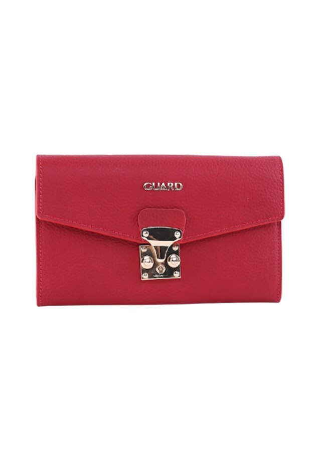 Geanta dama Guard 2258, piele naturala, rosu