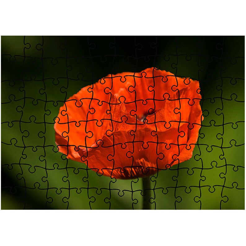 Puzzle Heartwork 96 piese, Floare de mac, Latime 40,5 cm x Inaltime 28,7 cm