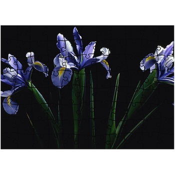 Puzzle Heartwork 96 piese, Flori mov, Latime 40,5 cm x Inaltime 28,7 cm Puzzle Heartwork 96 piese, Flori mov, Latime 40,5 cm x Inaltime 28,7 cm