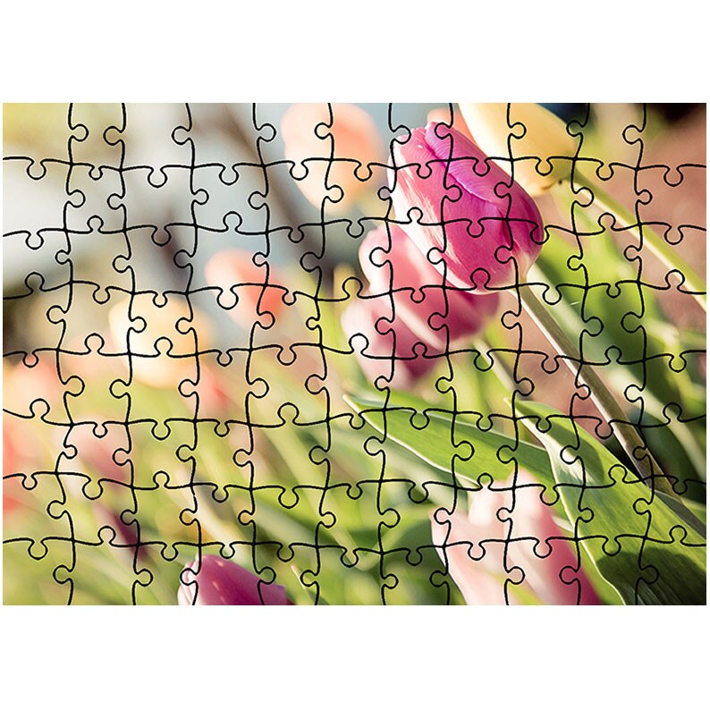 Puzzle Heartwork 96 piese, Lalele la soare, Latime 40,5 cm x Inaltime 28,7 cm