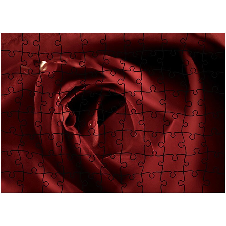 Puzzle Heartwork 96 piese, Trandafir stacojiu, Latime 40,5 cm x Inaltime 28,7 cm