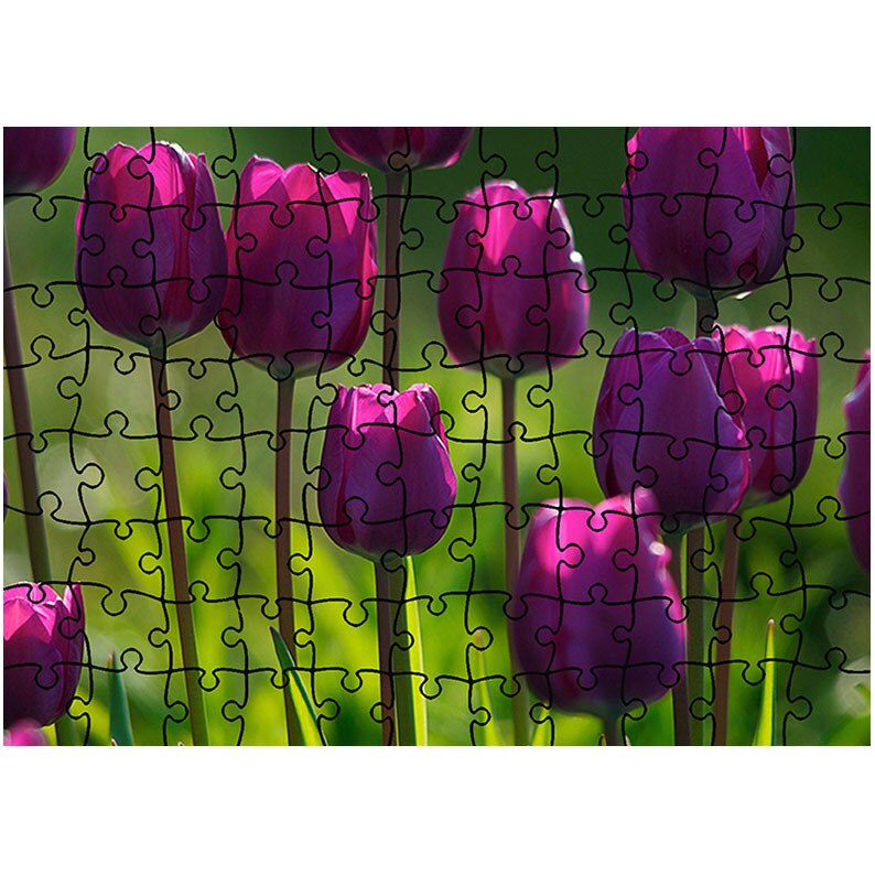 Puzzle Heartwork 96 piese, Lalele, Latime 40,5 cm x Inaltime 28,7 cm