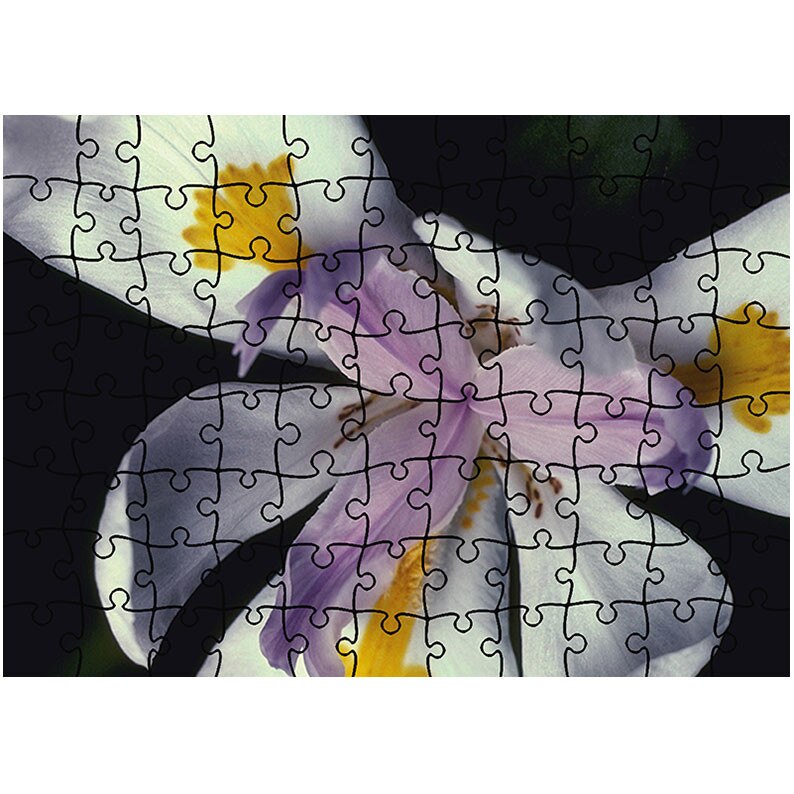 Puzzle Heartwork 96 piese, Floare cu trei petale, Latime 40,5 cm x Inaltime 28,7 cm