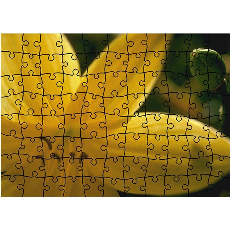 Puzzle Heartwork 96 piese, Floare galbena, Latime 40,5 cm x Inaltime 28,7 cm