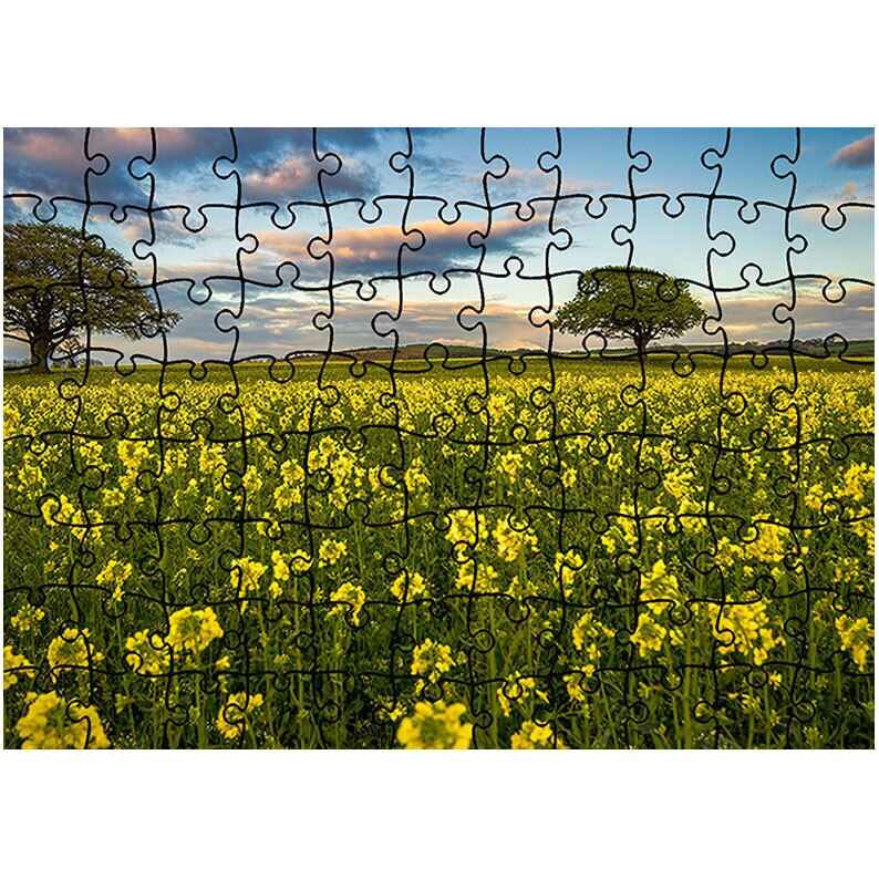 Puzzle Heartwork 96 piese, Camp plin de flori, Latime 40,5 cm x Inaltime 28,7 cm