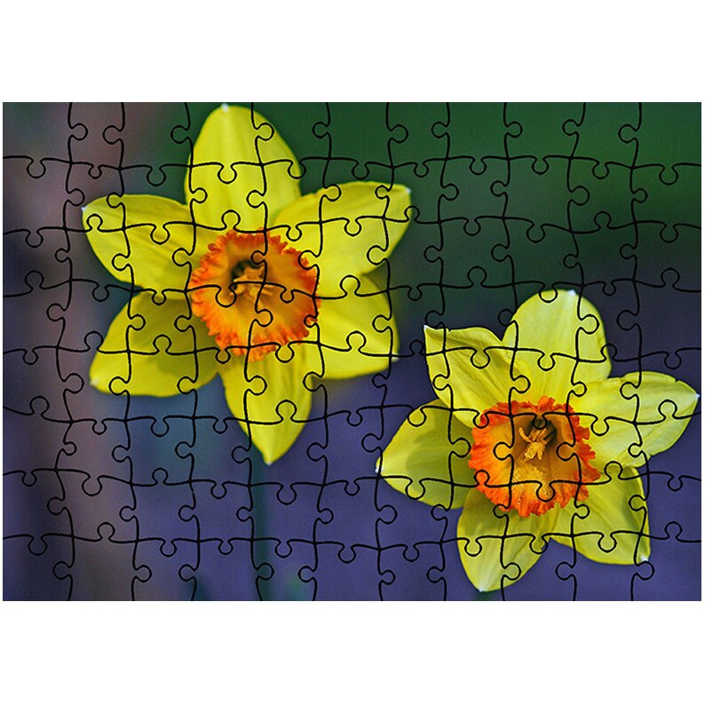 Puzzle Heartwork 96 piese, Narcise galbene, Latime 40,5 cm x Inaltime 28,7 cm