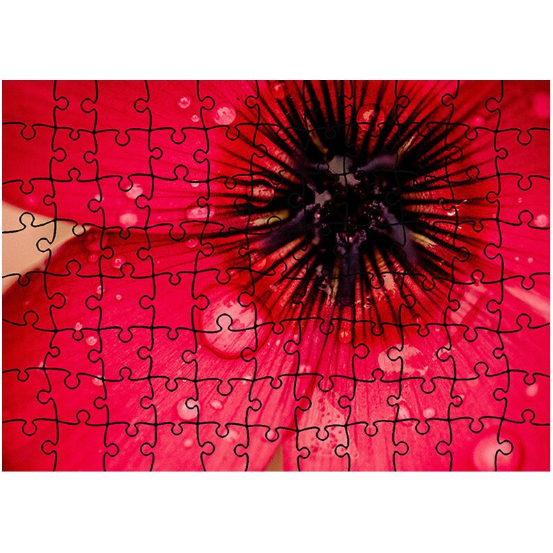 Puzzle Heartwork 96 piese, Floare caramizie, Latime 40,5 cm x Inaltime 28,7 cm