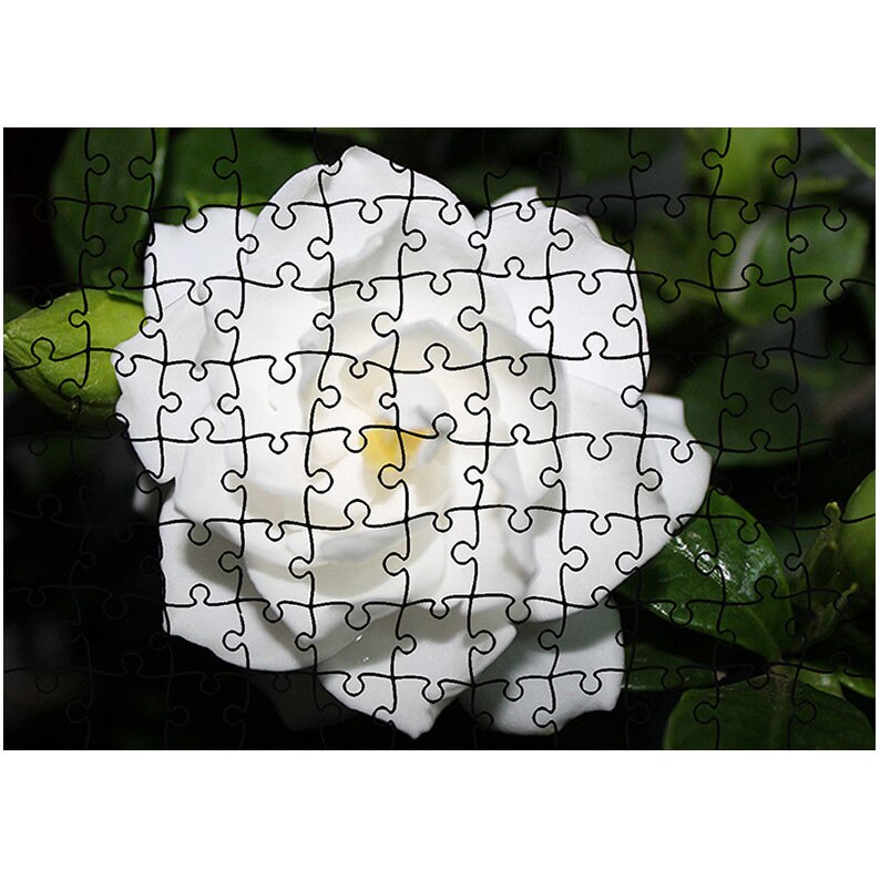 Puzzle Heartwork 96 piese, Floare alba, Latime 40,5 cm x Inaltime 28,7 cm