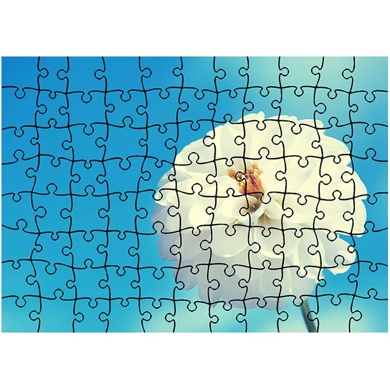 Puzzle Heartwork 96 piese, Floricica alba, Latime 40,5 cm x Inaltime 28,7 cm