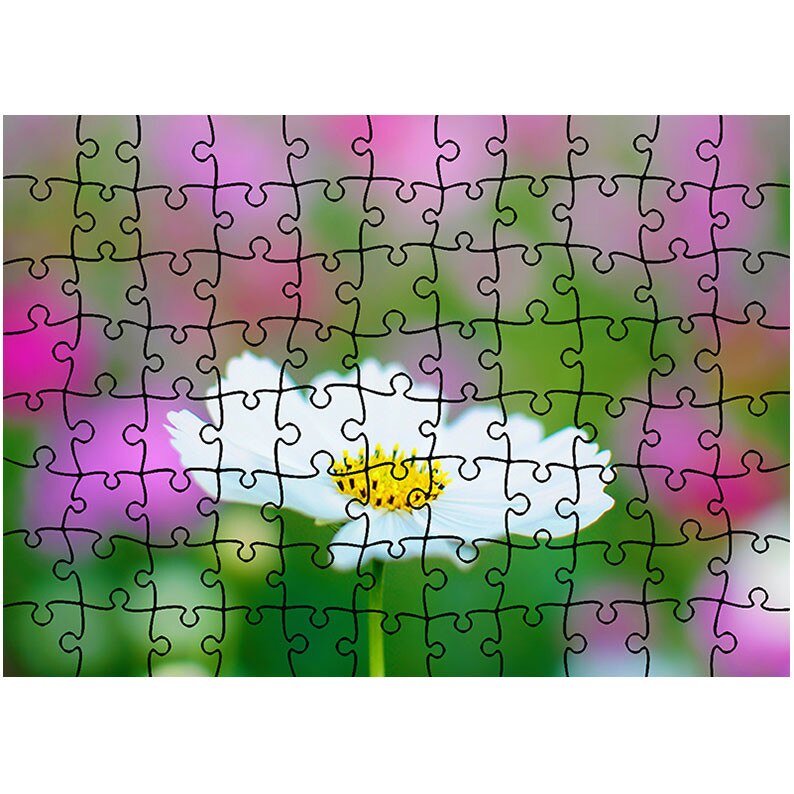 Puzzle Heartwork 96 piese, Alb imaculat, Latime 40,5 cm x Inaltime 28,7 cm