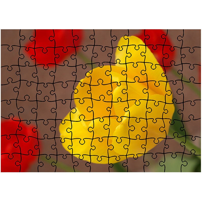 Puzzle Heartwork 96 piese, Lalele inflorite, Latime 40,5 cm x Inaltime 28,7 cm