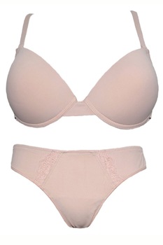 Set lenjerie intima dama Venerastyle, Eva 505/1462, Bej pudrat, 75B EU Set lenjerie intima dama Venerastyle, Eva 505/1462, Bej pudrat, 75B EU