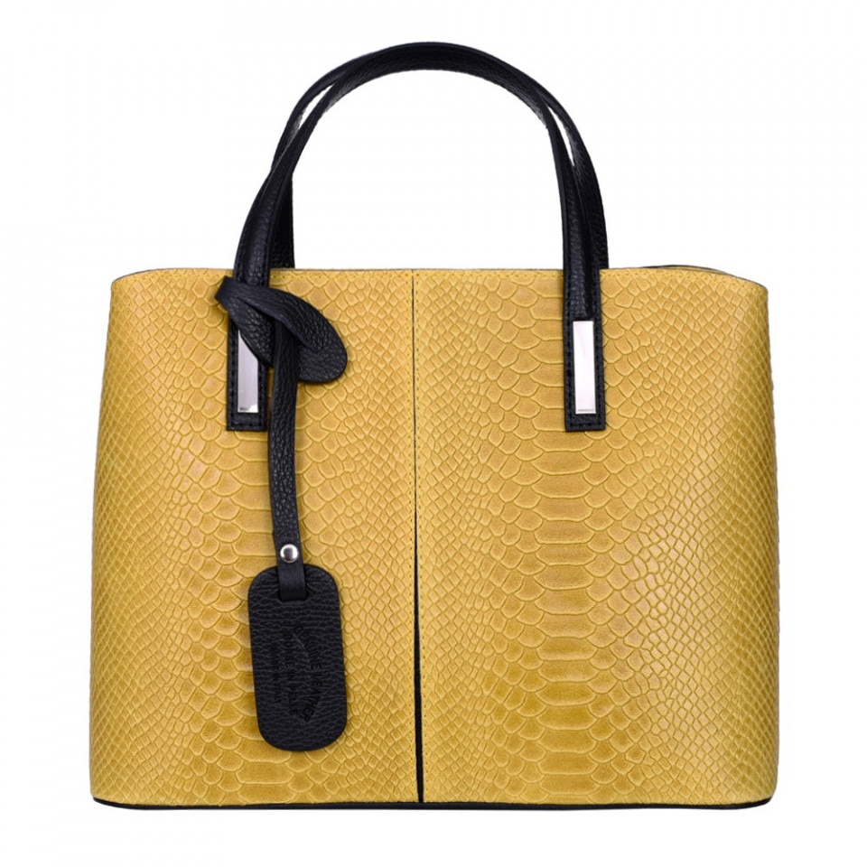 Geanta din piele GP157 Galben