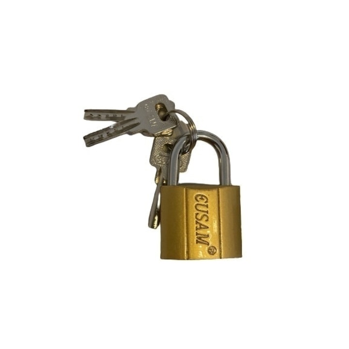 Lacat Gusam Top Security din otel 63 mm, cu 3 chei