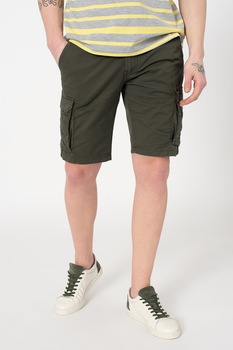 BLEND, Bermude cargo din amestec de bumbac, Verde feriga BLEND, Bermude cargo din amestec de bumbac, Verde feriga