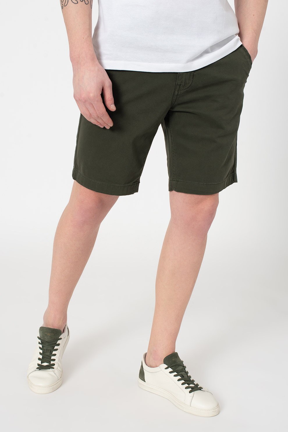 BLEND, Bermude chino, Verde feriga