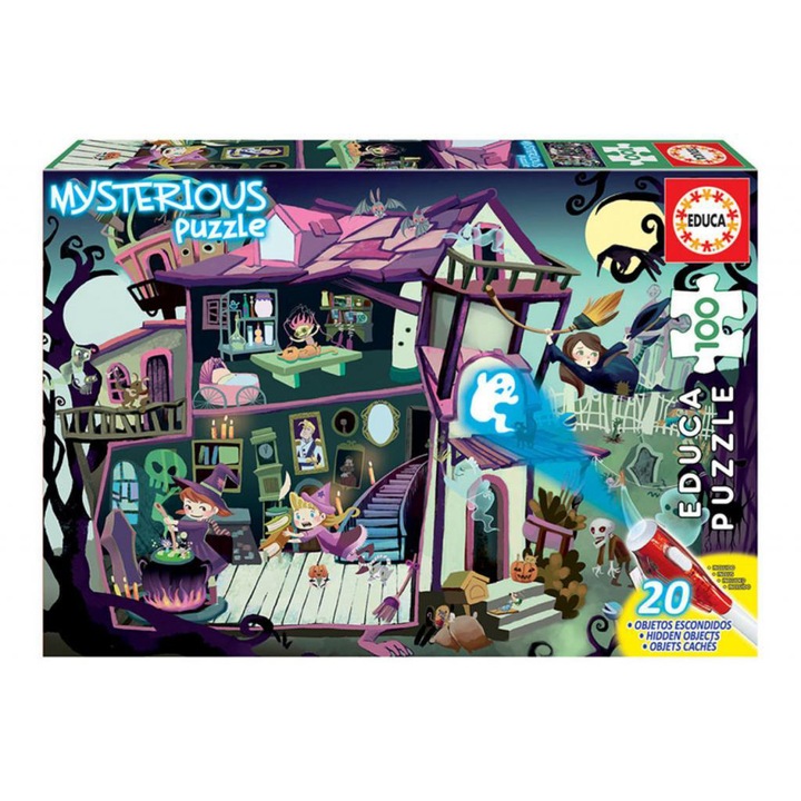 Пъзел Educa Mysterious - Ghost House, 100 части
