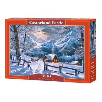 Puzzle Castorland - Snowy Morning , 1500 piese Puzzle Castorland - Snowy Morning , 1500 piese