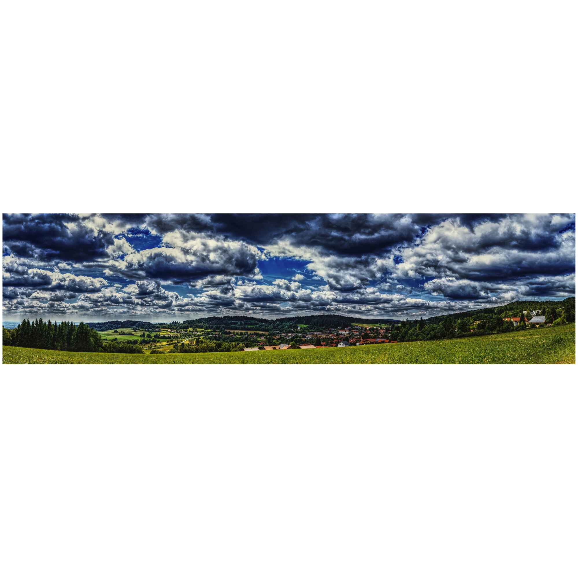 Fototapet Autoadeziv Sat de Munte, Panorama - NWL-015, 100 x 380 cm