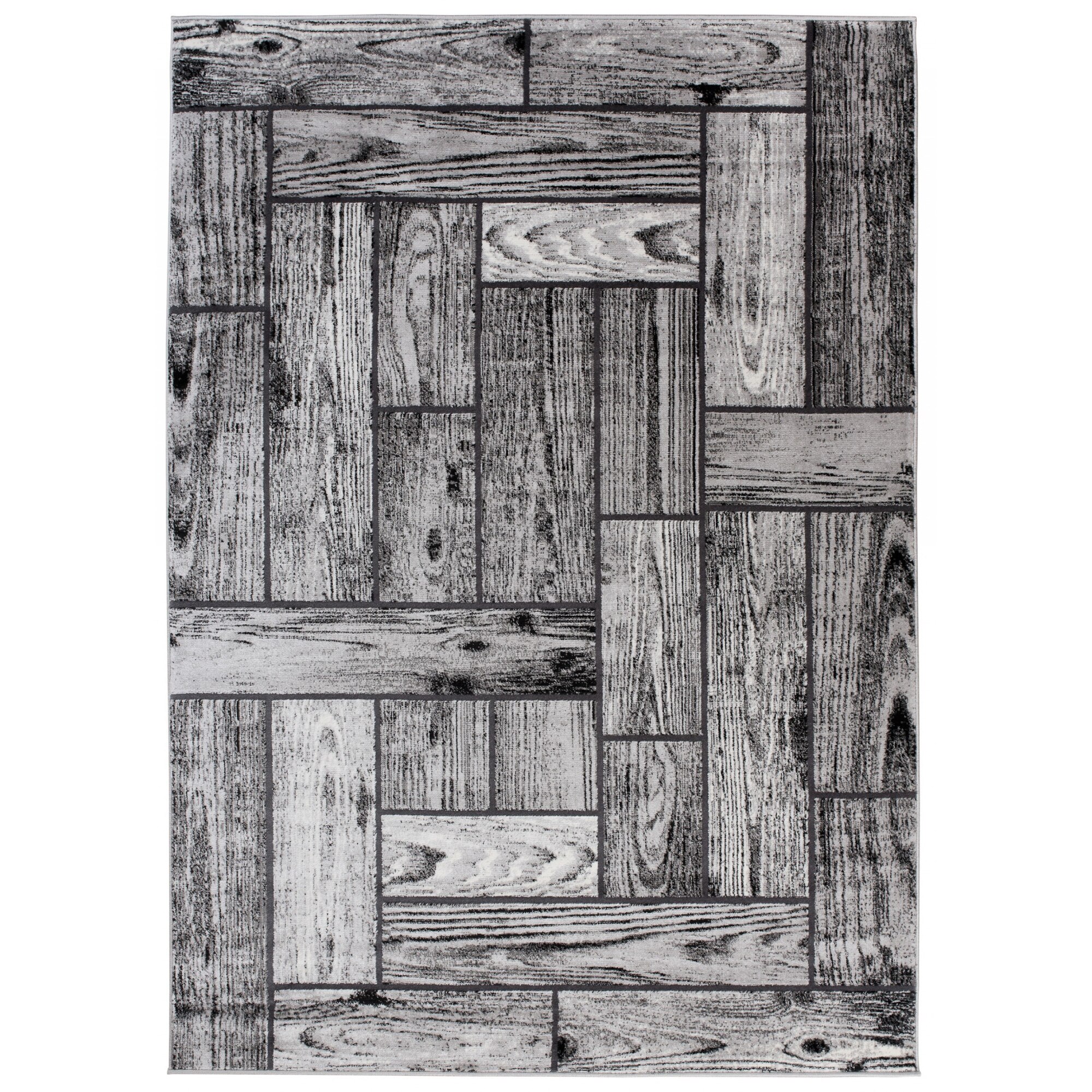 Covor Tango Modern Patchwork Abstract Chemex T800D BOT gri 120x170