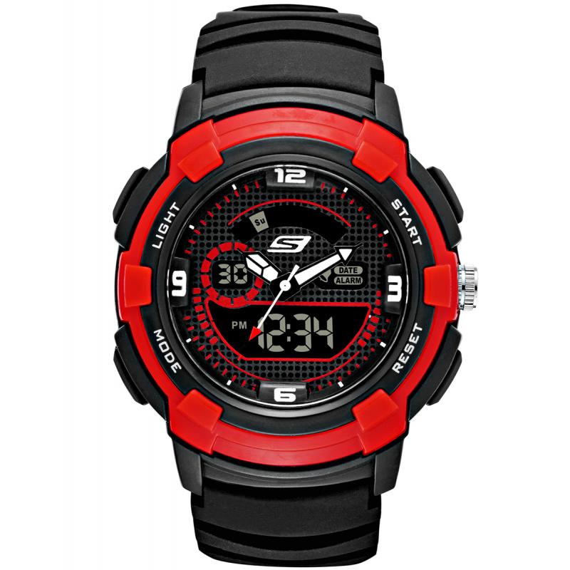 Ceas barbatesc Skechers SR1074 Quartz Negru, Rosu