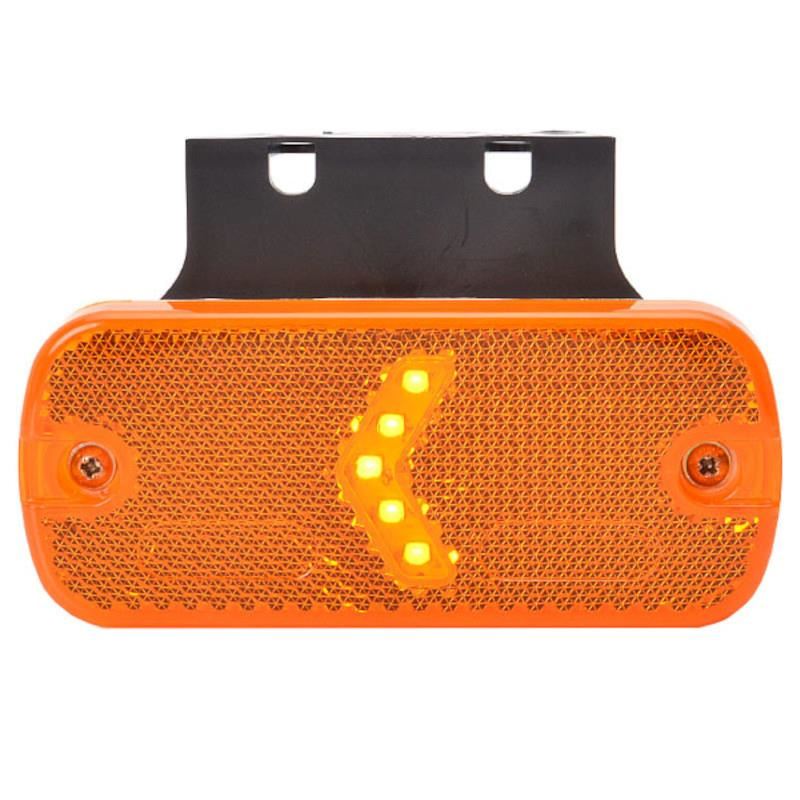 Lampa gabarit 105x45, LED, galbena, cu suport, sageata, 12-24V, W127 901 Was