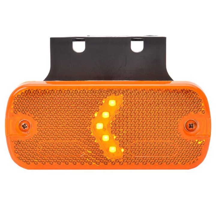 Mérőlámpa 105x45, LED, sárga, tartóval, nyíl, 12-24V, W127 901 WAS